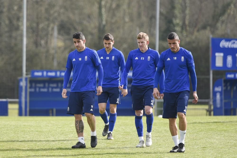 Entrenamiento del Oviedo en El Requexón