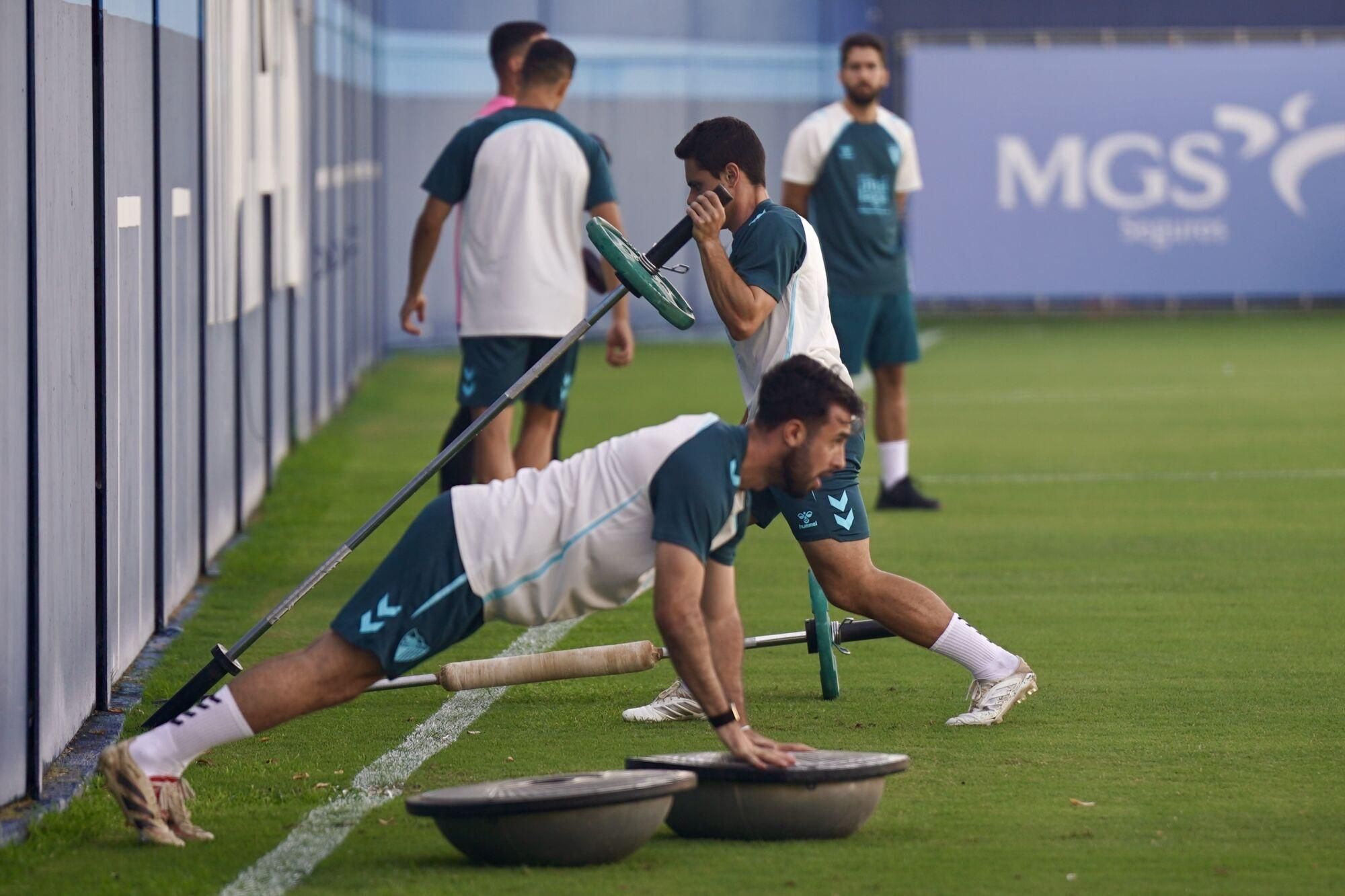 Primer entrenamiento del Málaga CF para la pretemporada
