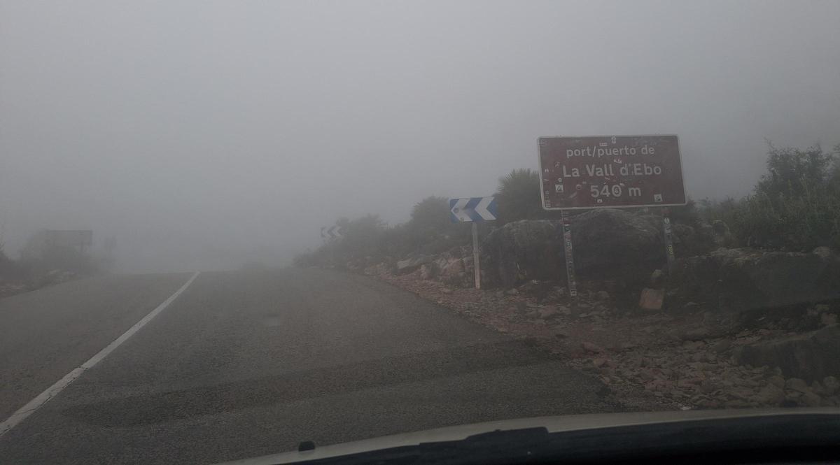 La Vall d'Ebo ha despertado con un acumulado nocturno de 100 l/m2