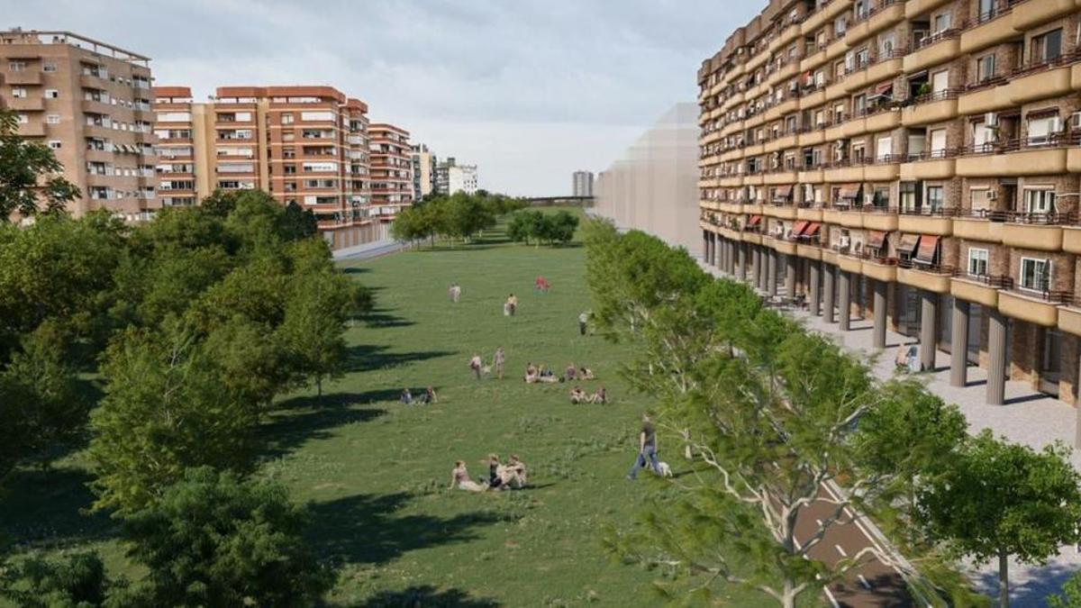 Figuración del proyecto de Corredor Verde descartado por el gobierno de PP y Vox