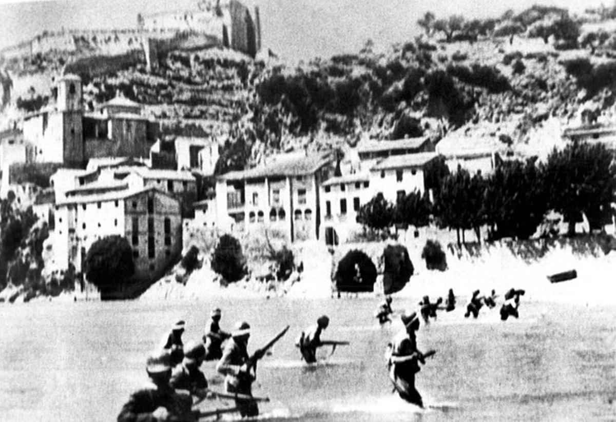 Imatge històrica de la batalla de l’Ebre, durant la guerra civil. Imatge històrica de la batalla de l’Ebre, durant la guerra civil.