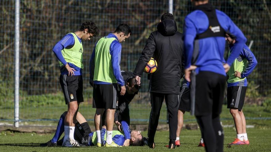 Rocha, en el momento del golpe con Torró del miércoles