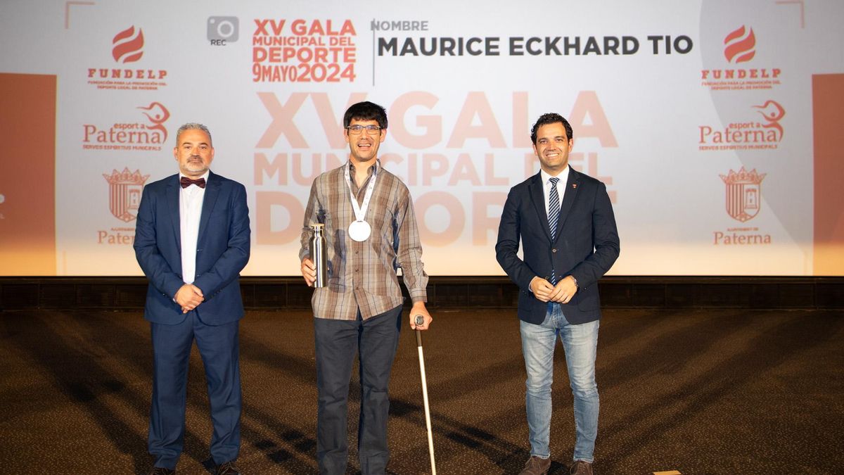 Maurice Eckhard premiado en la XV Gala del Deporte Local de Paterna este año junto a Sagredo y Mora