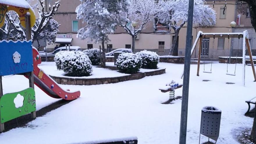 Els efectes de la nevada a Sant Vicenç de Castellet.