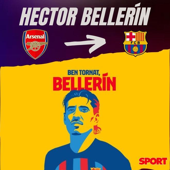 01.09.2022: Héctor Bellerín - Sobre la bocina, el Barça firmó a Bellerín hasta el 30 de junio de 2023, por una temporada. La cláusula de rescisión del defensa de Badalona es de 50 millones de euros