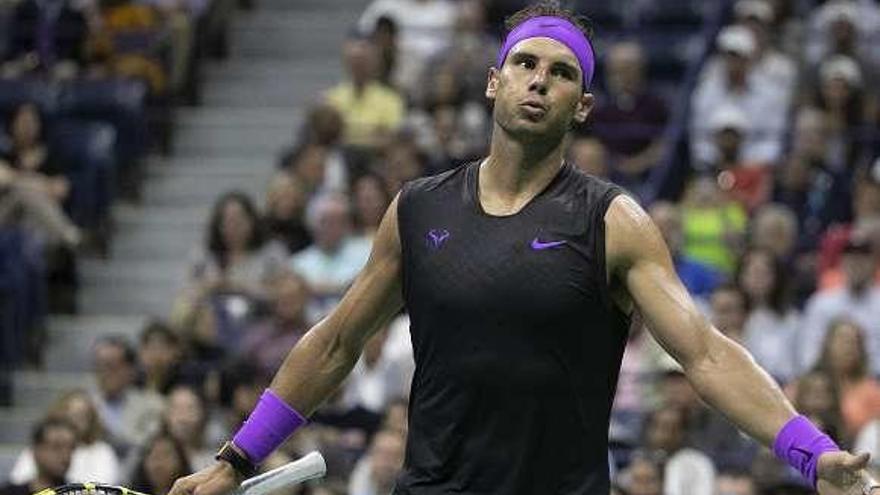 Nadal, durante un partido anterior. // Efe
