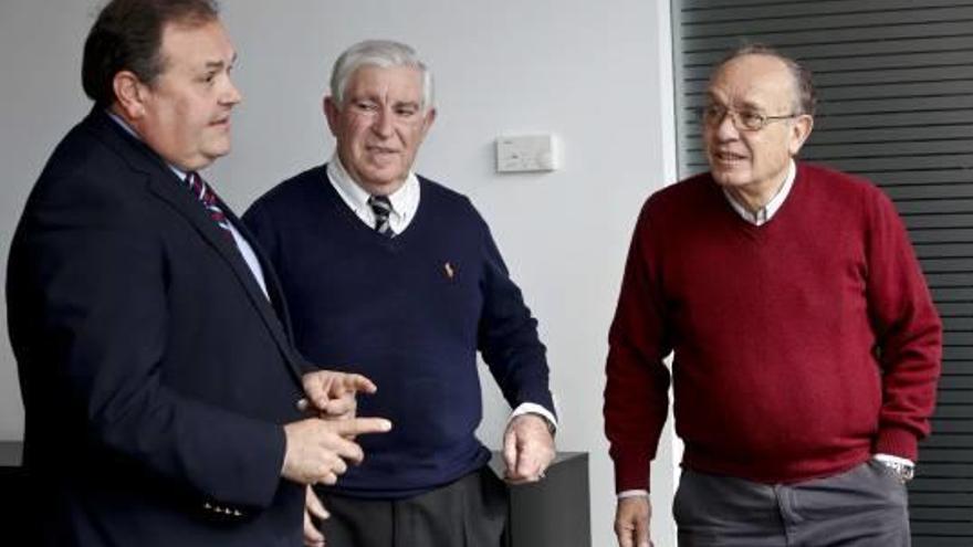 Cristóbal Navarro, Antonio Sáez (Facpyme) y Guillermo Moreno (Fempa).