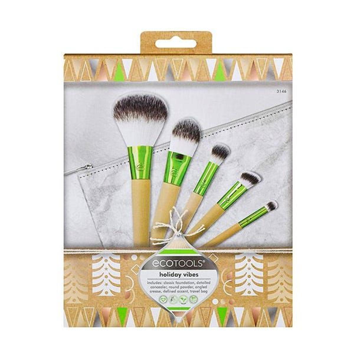 Regalos de belleza de amigo invisible: Set de brochas Holiday Vibes de ecotools