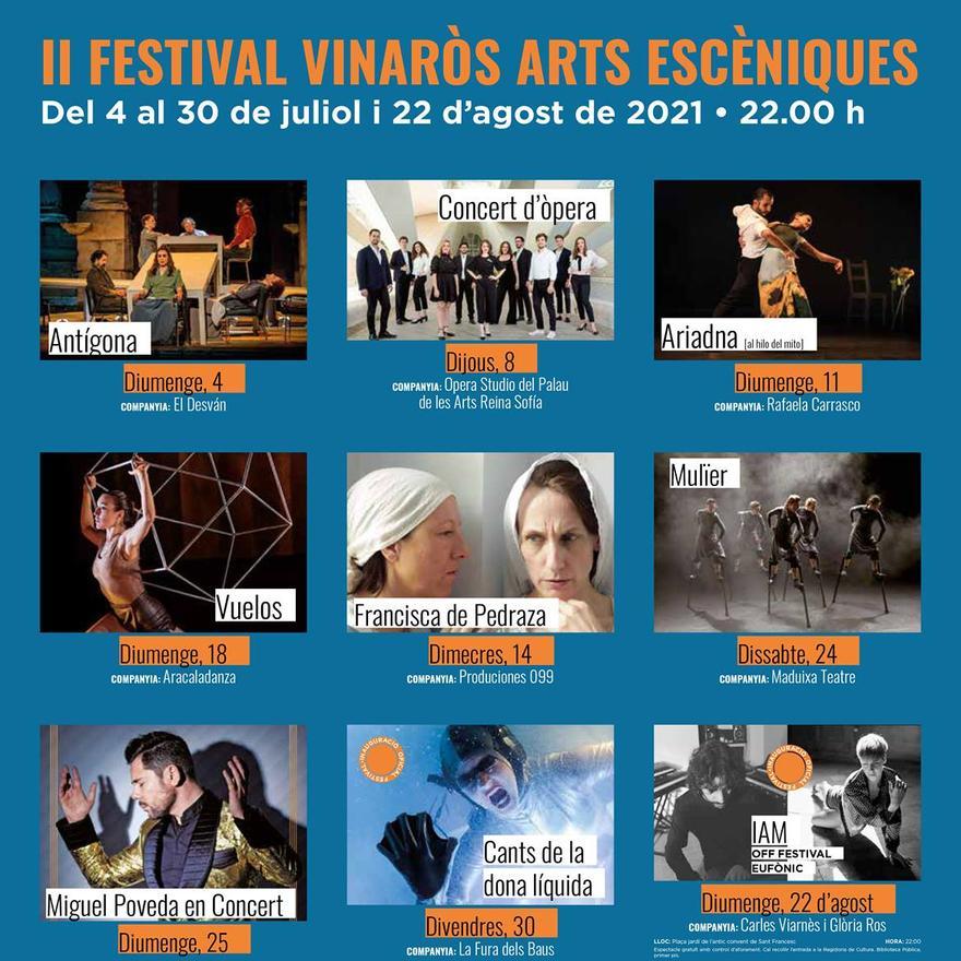 Programación del II Festival Vinaròs Arts Escèniques.