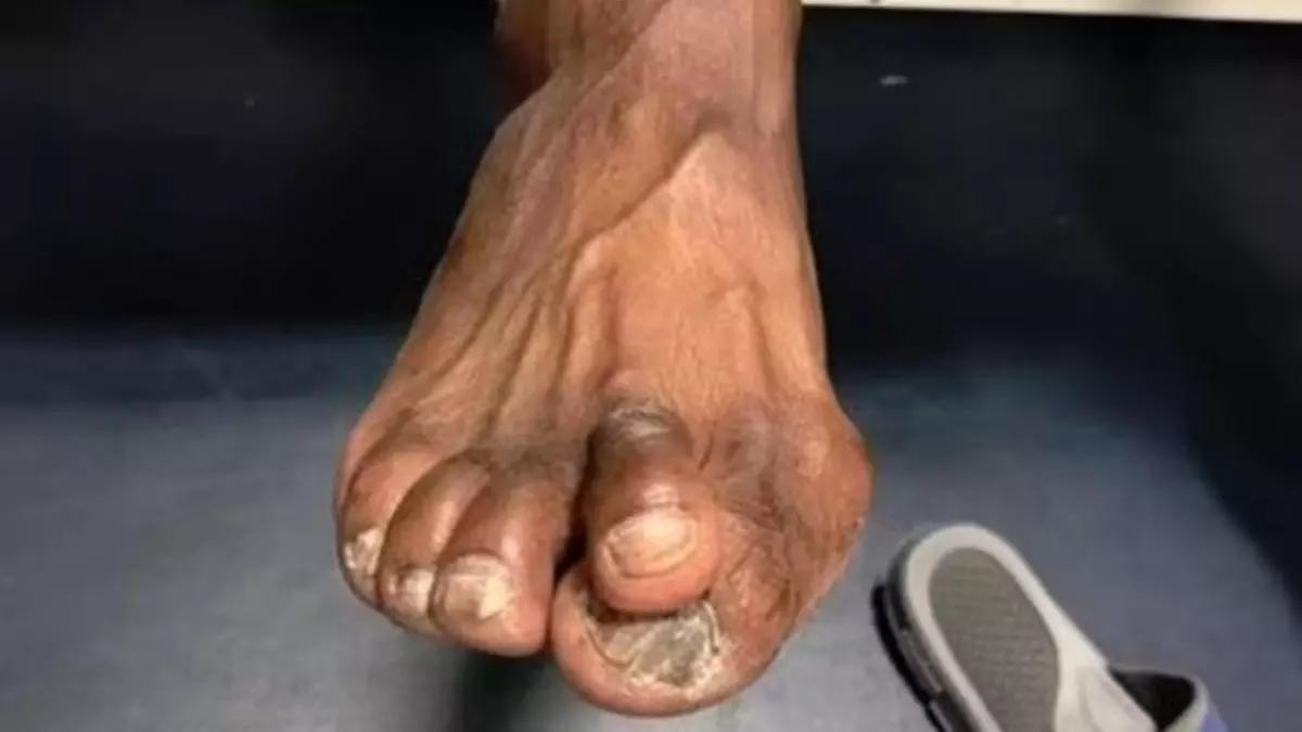 El pie de LeBron James en su año 22 en el baloncesto de máximo nivel