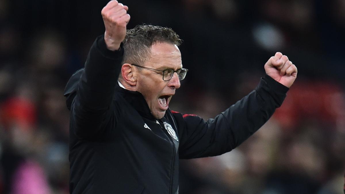 Rangnick celebre su primer triunfo al frente del united