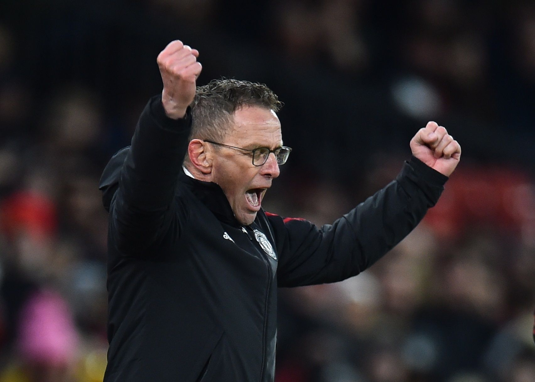 Rangnick celebre su primer triunfo al frente del united