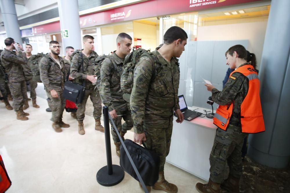 Salida de militares asturianos para Polonia