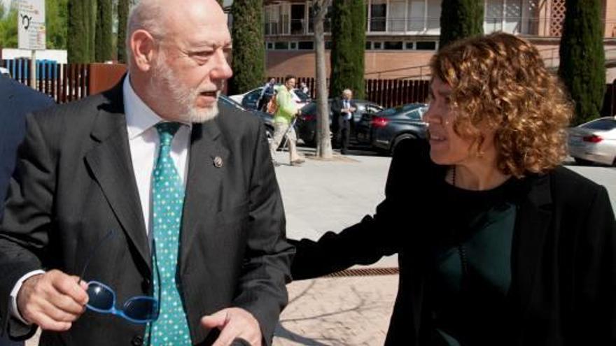 José Manuel Maza i Anna Meléndez, en la visita d&#039;ahir al migdia a l&#039;Audiència.