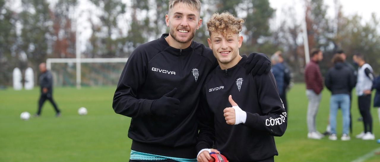 Antonio Casas y Simo Bouzaidi, durante un entreno del curso pasado en la Ciudad Deportiva.