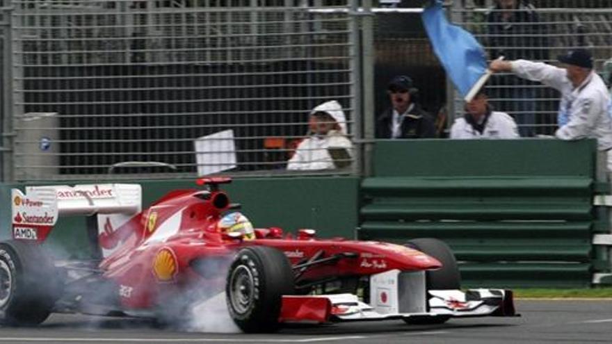 Alonso, durante la sesión de entrenamientos libres.