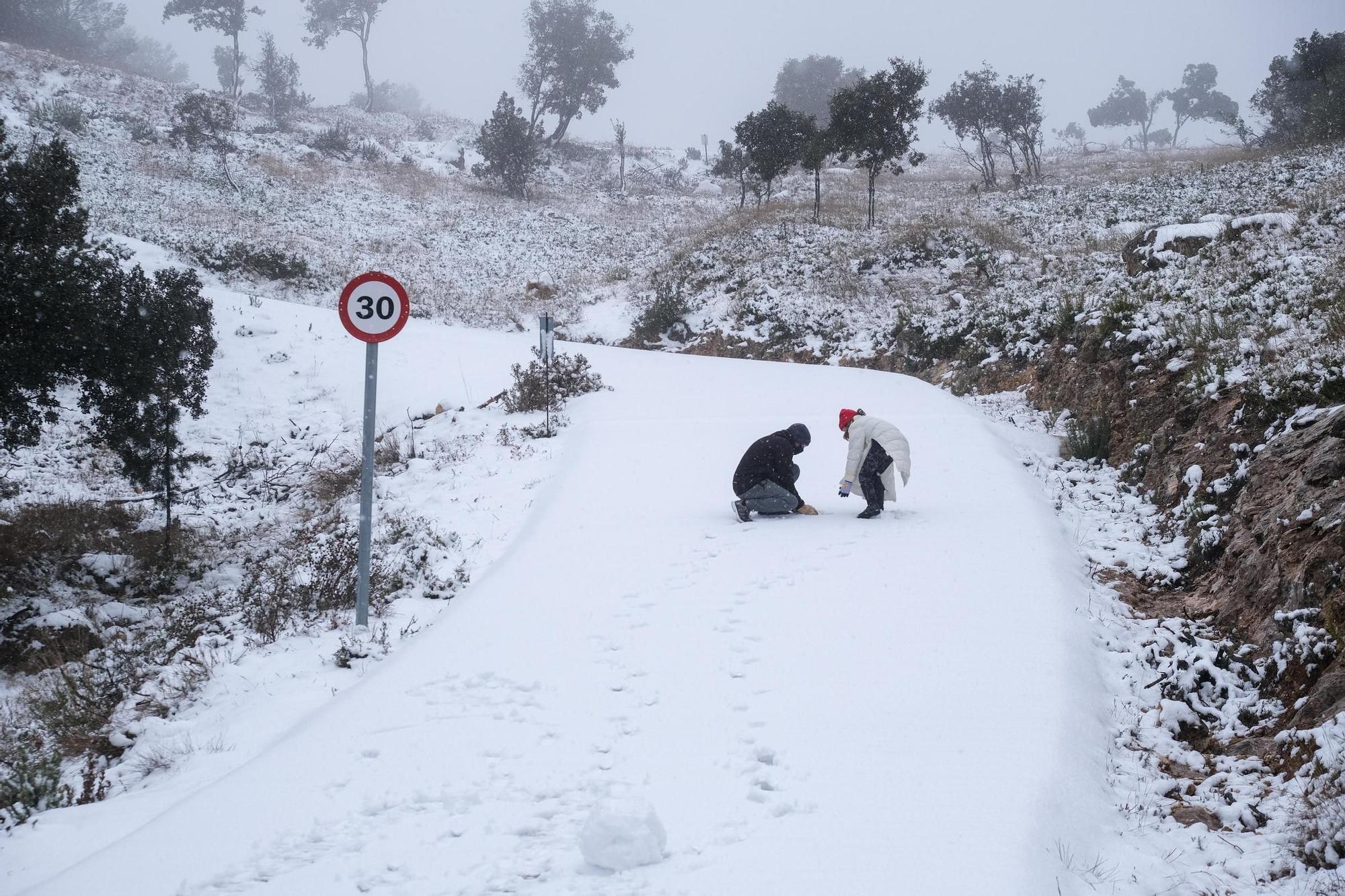 Nevada en el Alto Vinalopó