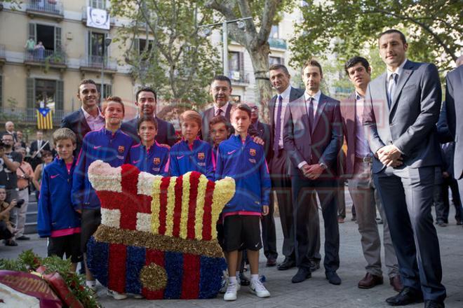 La ofrenda de la Diada, en imágenes