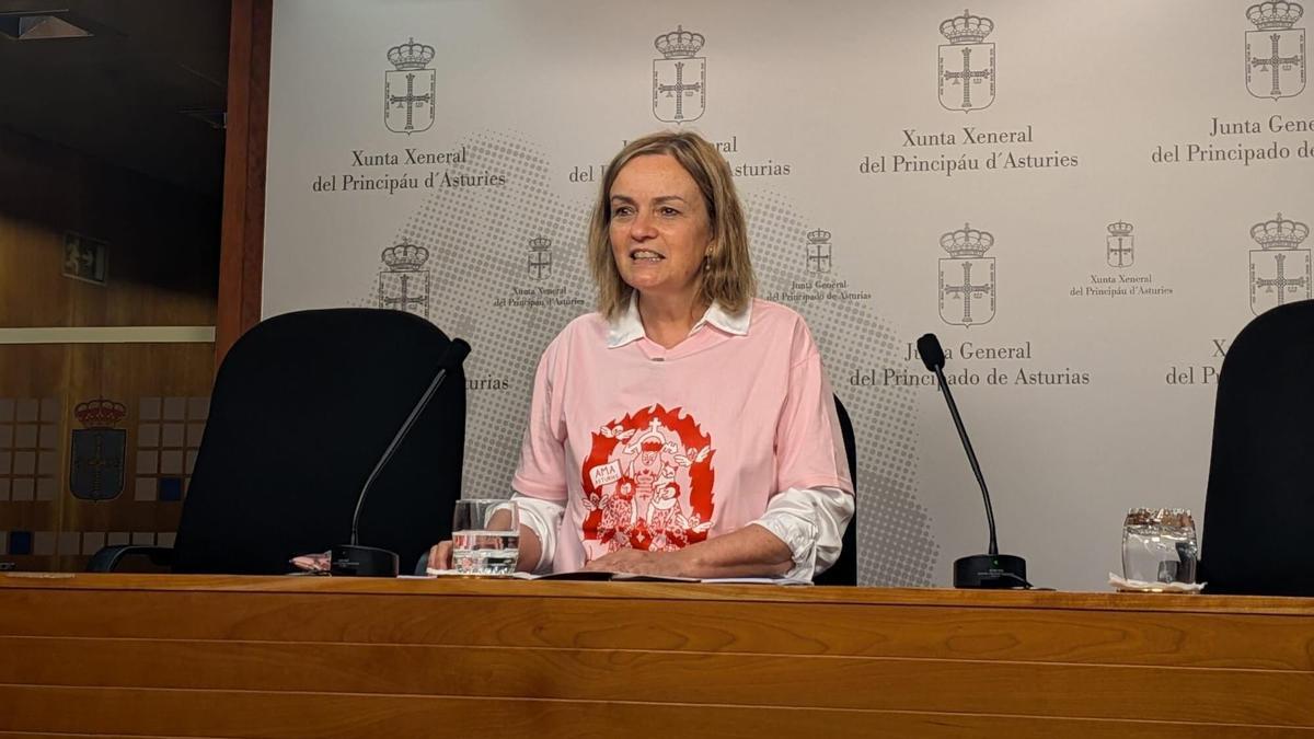 Covadonga Tomé durante la rueda de prensa.