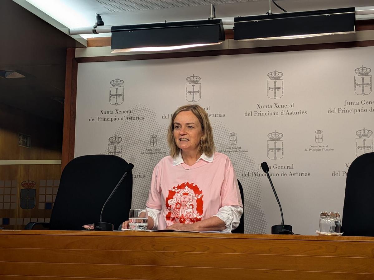 Covadonga Tomé durante la rueda de prensa.