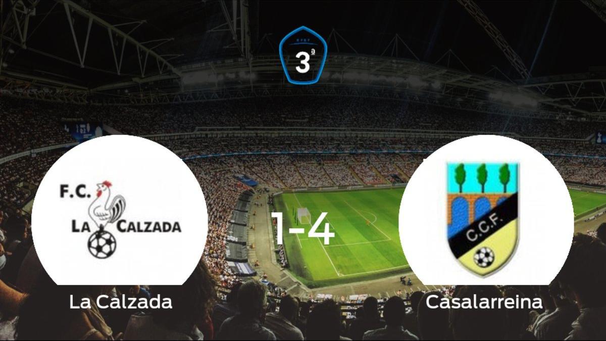 El Casalarreina se queda con los tres puntos frente a La Calzada (1-4)