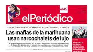 La portada de EL PERIÓDICO del 20 de abril de 2024