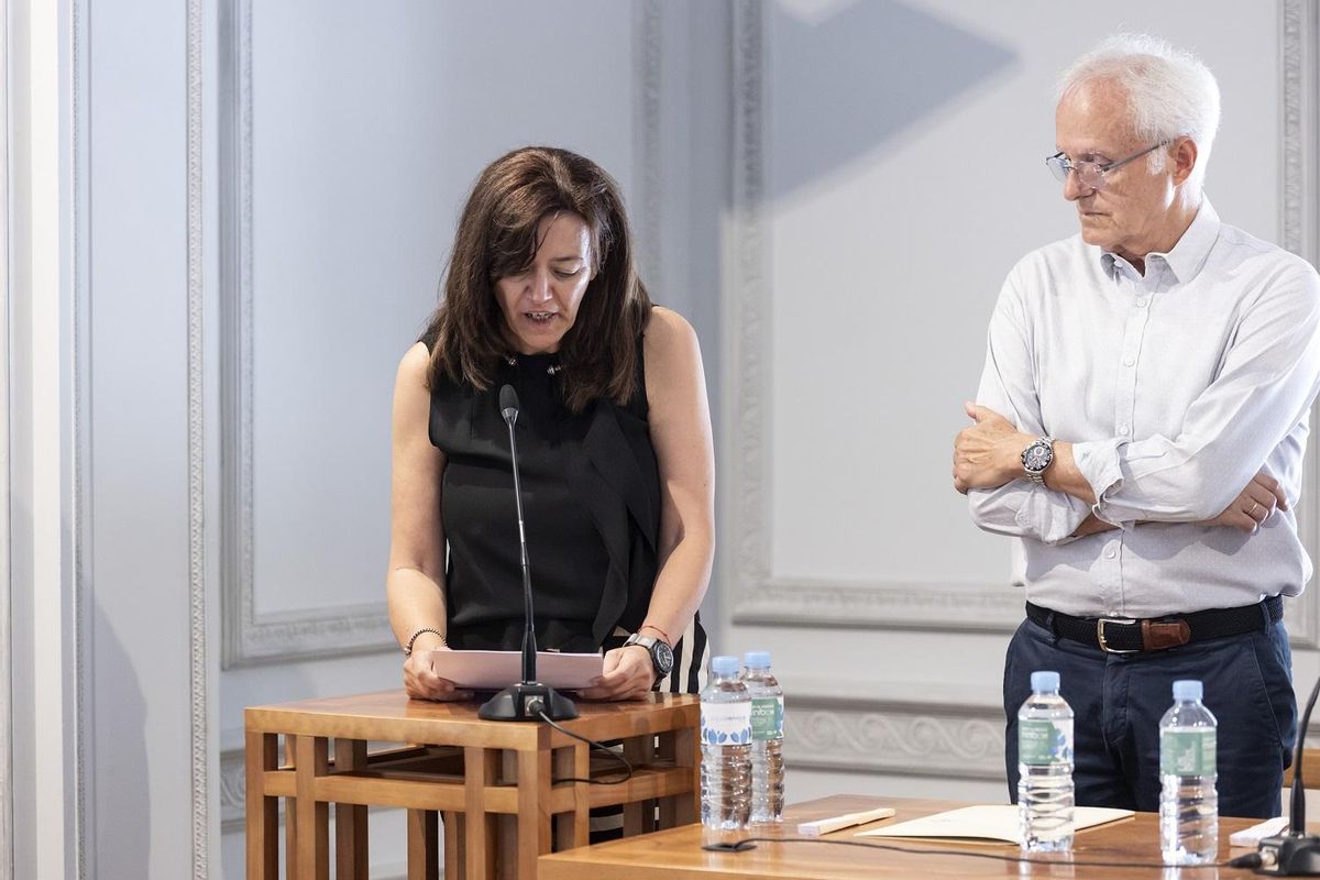 Susana Gómez de Lara, en la toma de posesión como decana del Colegio de Arquitectos de Málaga.