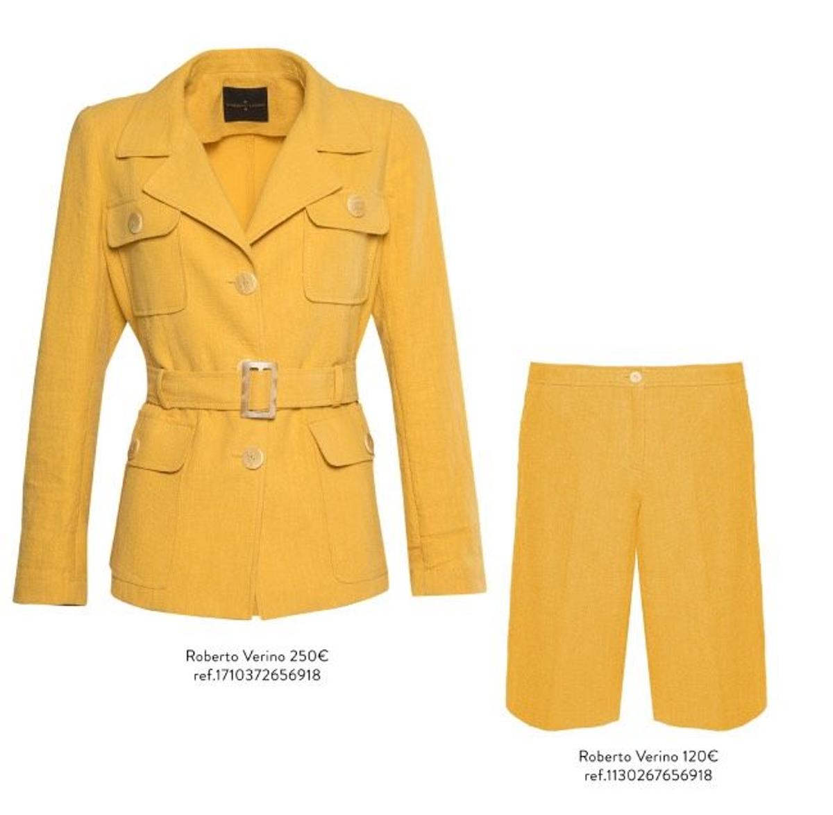 Traje de chaqueta y bermuda estilo safari de Roberto Verino