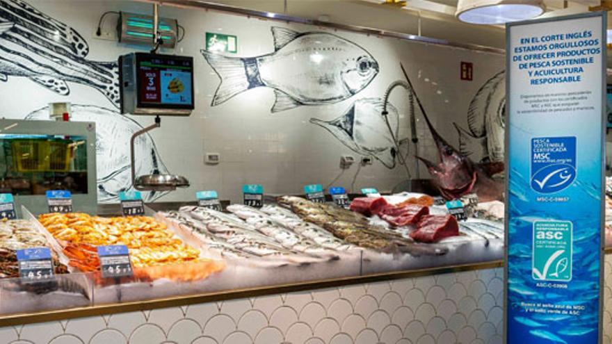 El Corte Inglés consigue dos importantes sellos que garantizan que su pescado fresco es sostenible