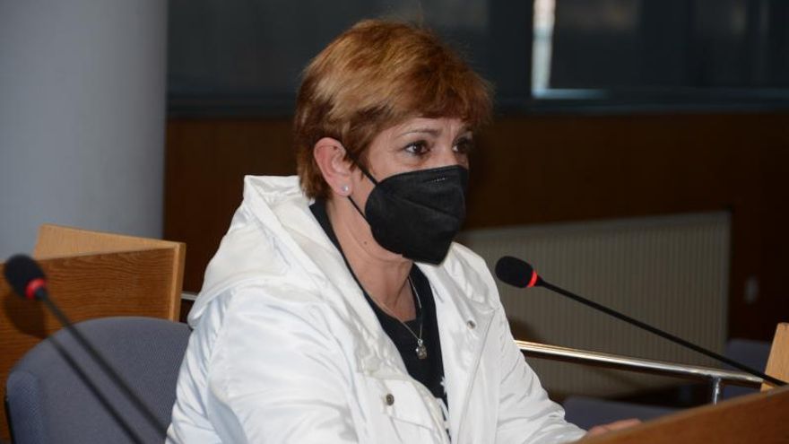 La portavoz del BNG, Mercedes Giráldez, durante un pleno. | // G.N.