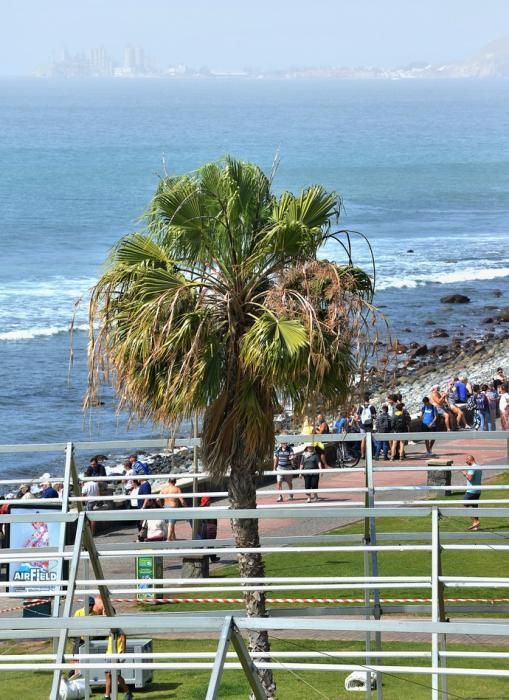 22/02/2019 MASPALOMAS, SAN BARTOLOMÉ DE TIRAJANA. Imágenes de calima en el Sur, tomadas desde el Faro de Maspalomas. SANTI BLANCO