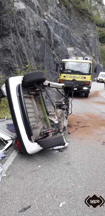 Accidente con seis heridos en Morcín