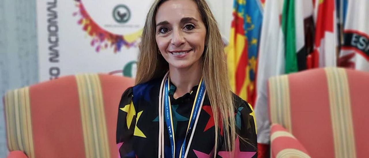 Soledad Carregui durante el Congreso Nacional sobre matronas celebrado en Alicante.