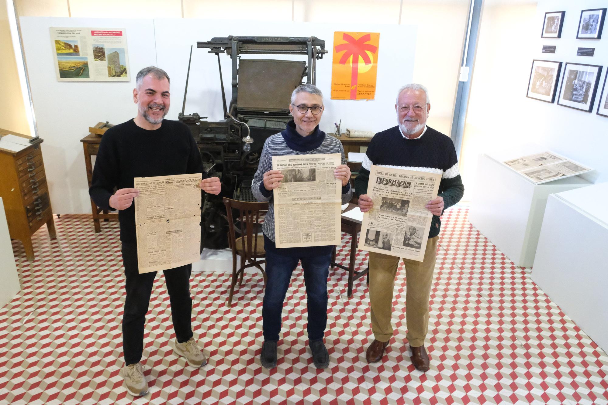 "Un taller de noticias", la nueva exposición del Museo Escolar de Puçol que recrea la antigua imprenta y redacción del Diario Información.