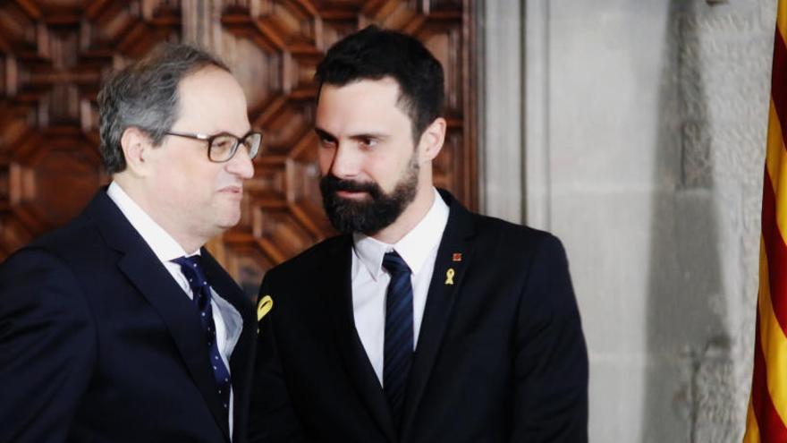 Torra i Torrent, durant la presa de possessió del president de la Generalitat