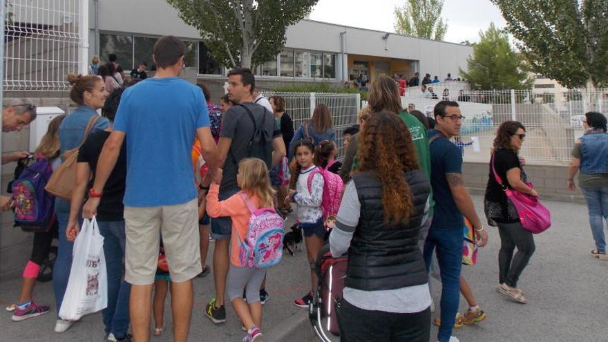 Imatge del primer dia d&#039;inici de l&#039;actual curs escolar a Manresa