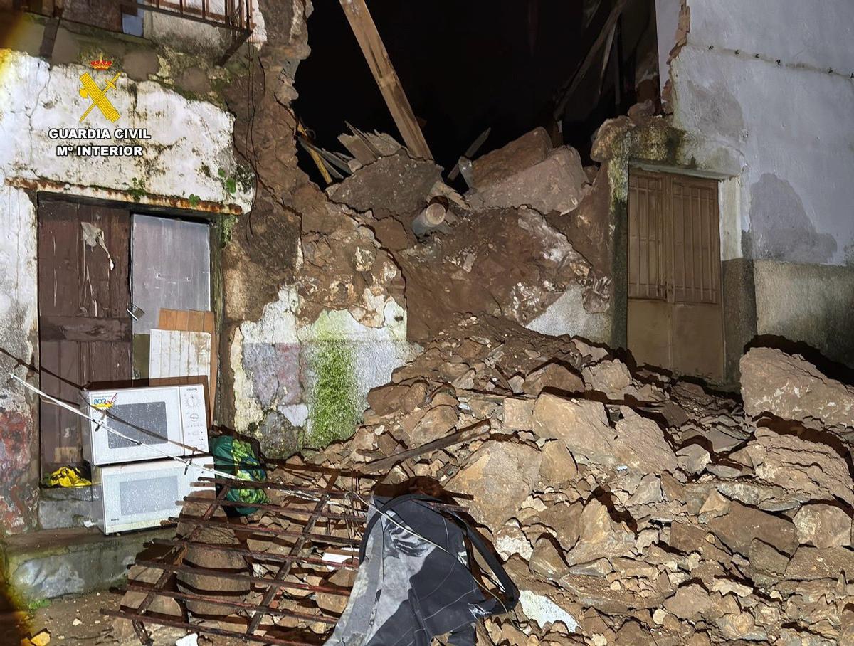 Imagen de la casa derrumbada