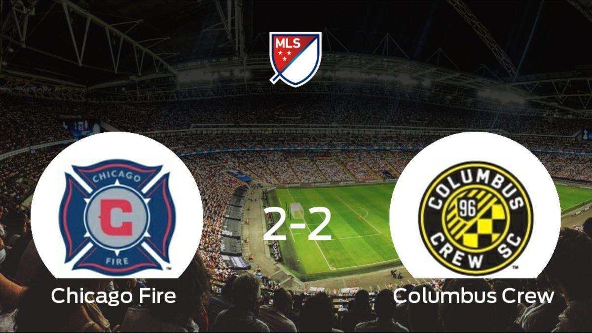 Reparto de puntos entre el Chicago Fire y el Columbus Crew: 2-2