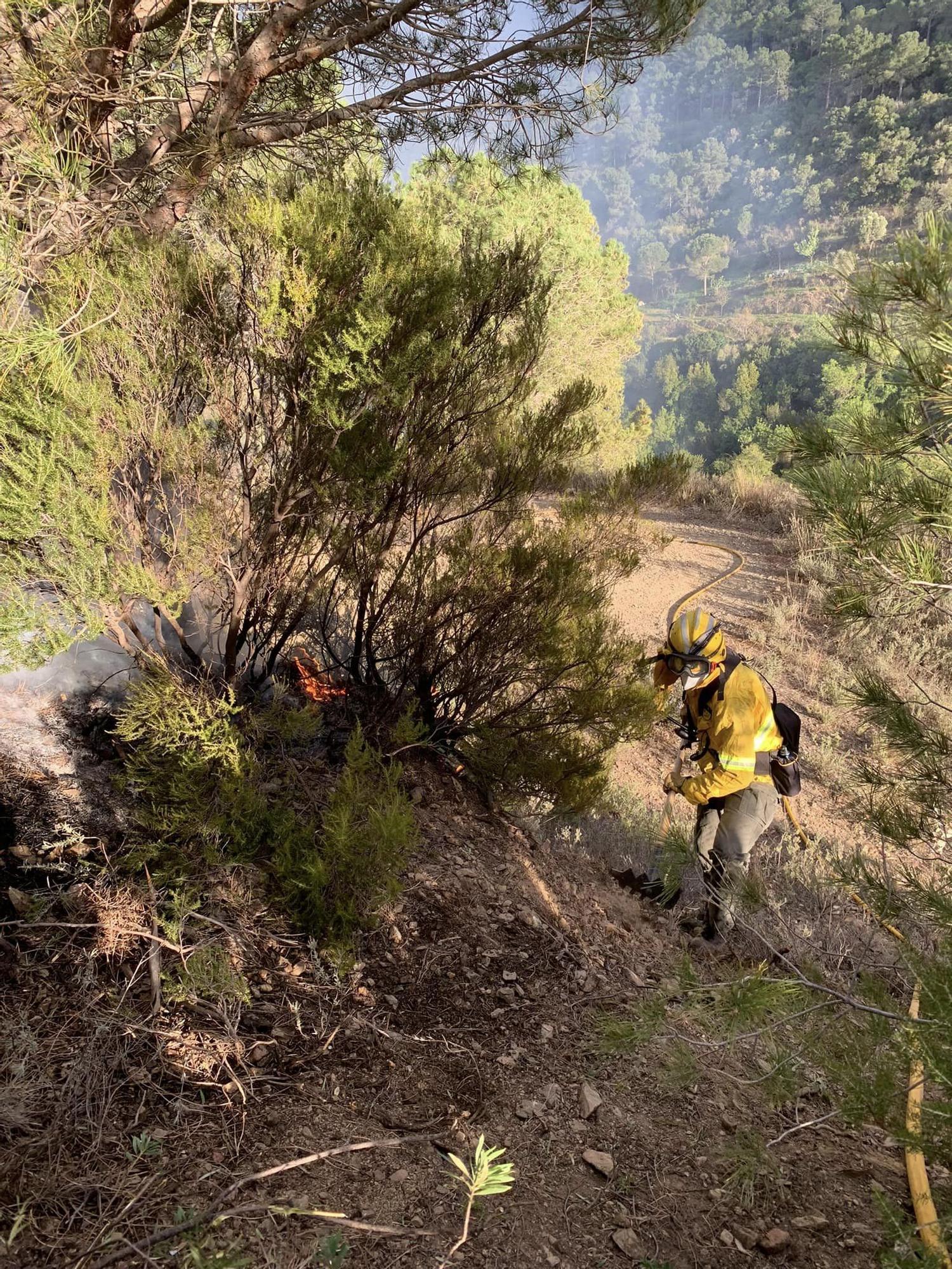 L'incendi que ha cremat a Portbou els dies 16 i 17 d'abril