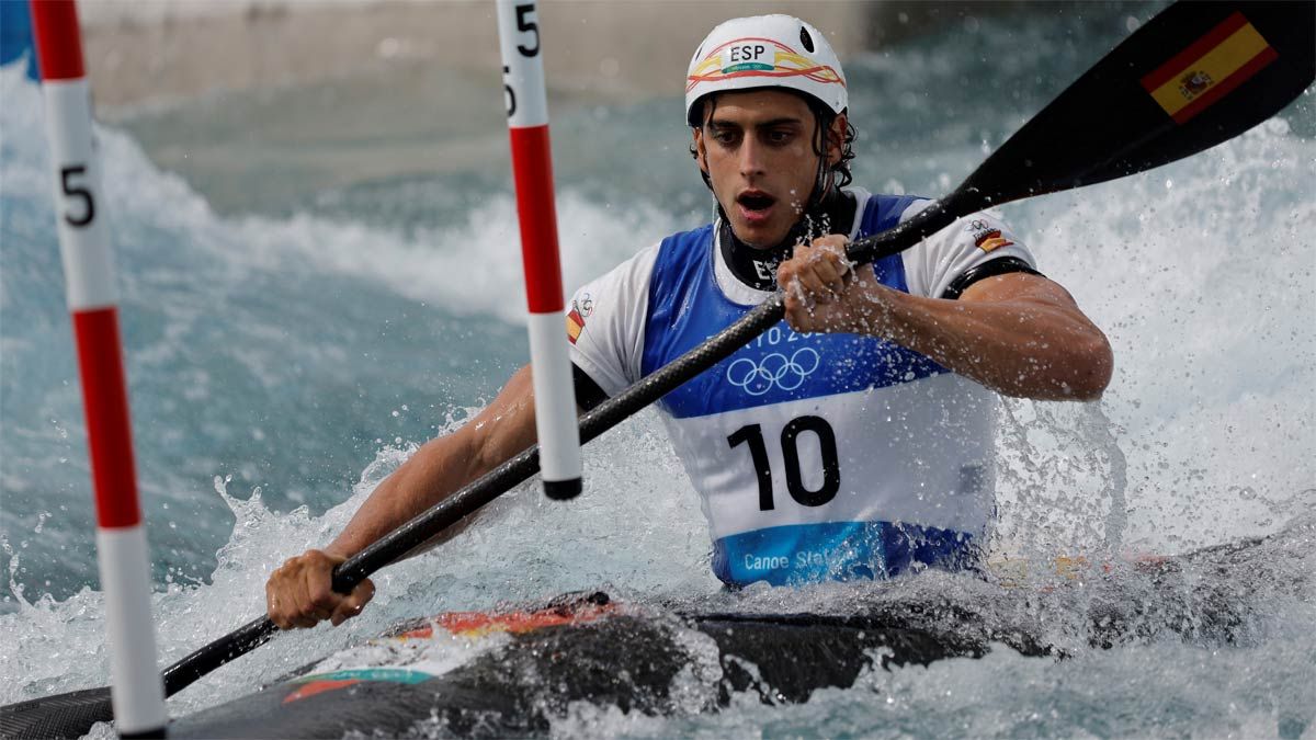 David Llorente, en la final de K1 en Tokio 2020