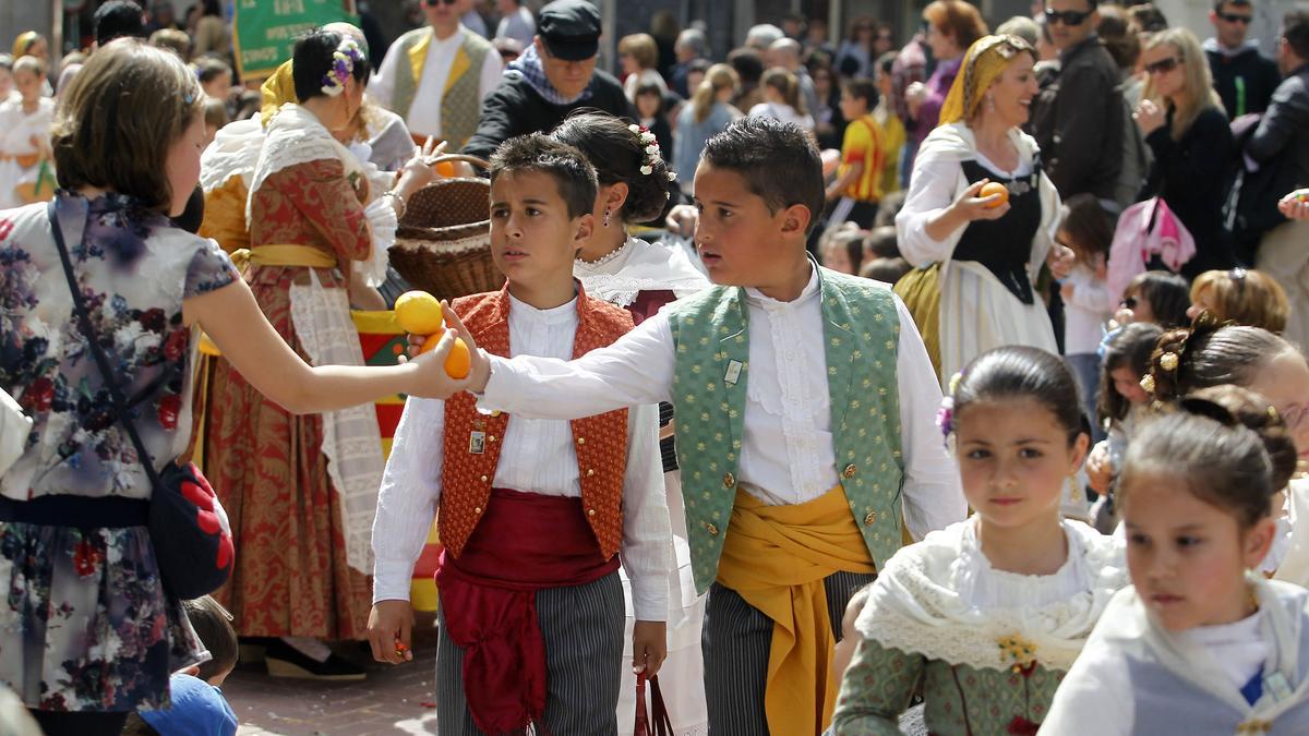 Imagen del Pregó infantil el lunes de Magdalena, festivo.