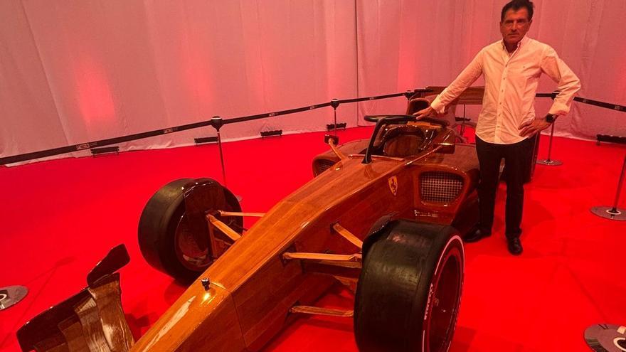En imágenes: El Fórmula 1 de madera de Tapia, estrella en la gala el circuito de Barcelona-Cataluña