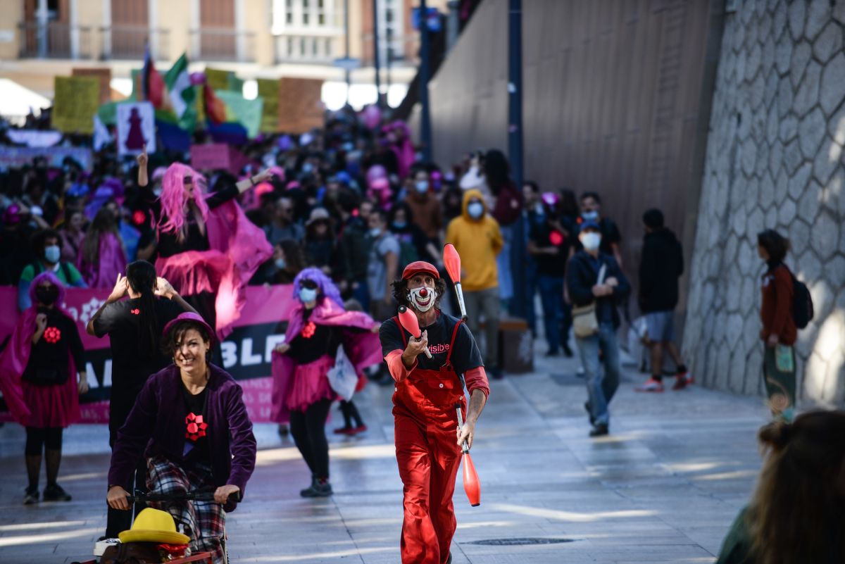 Manifestación en contra del desalojo de La Casa Invisible