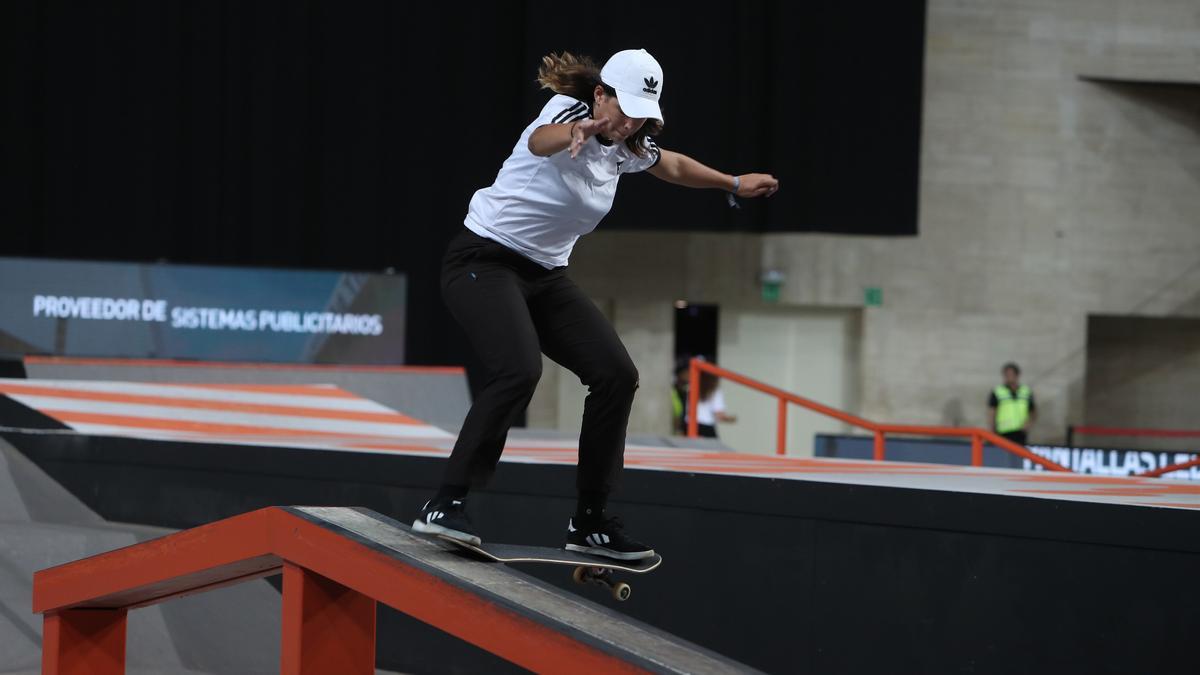 Andrea Benítez durante una competición.