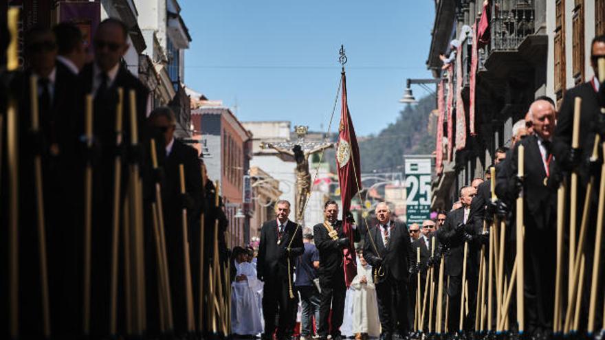 El Cristo de La Laguna, acompañado por la Esclavitud el pasado 14 de septiembre.