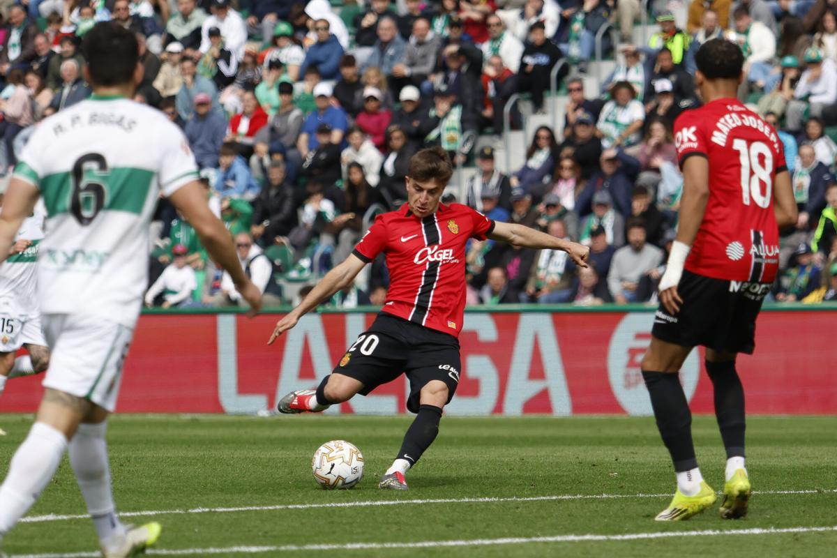 Pablo Torre marcó el gol del Mallorca con un disparo desde fuera del área