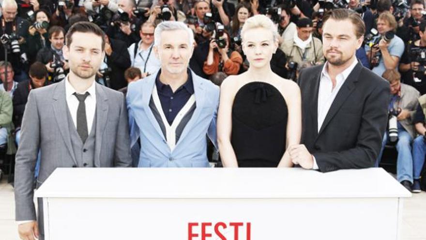 Tobey Maguire, Carey Mulligan y Di Caprio, en Cannes.