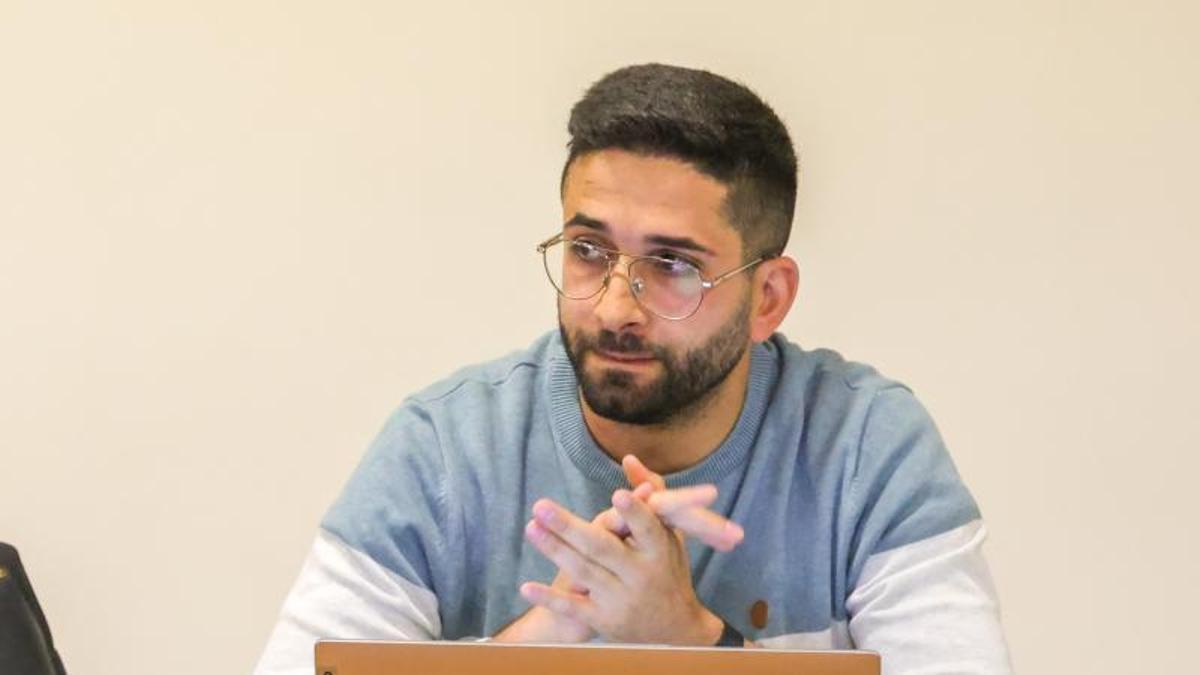 El concejal Sergio Soutelo en un pleno.