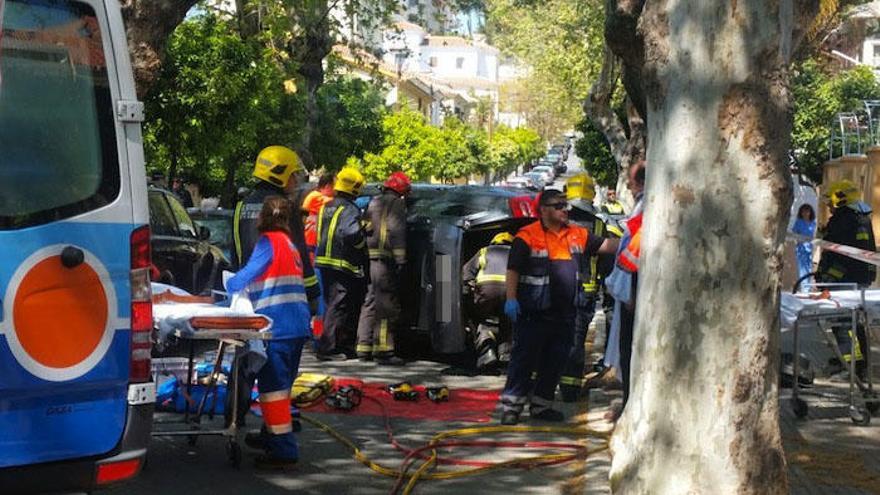 El coche accidentado.