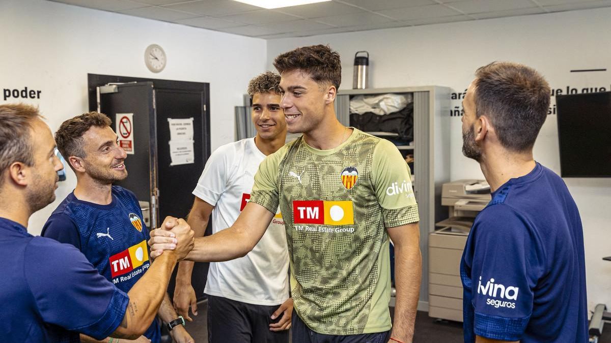 Vicent Abril en la pretemporada del equipo